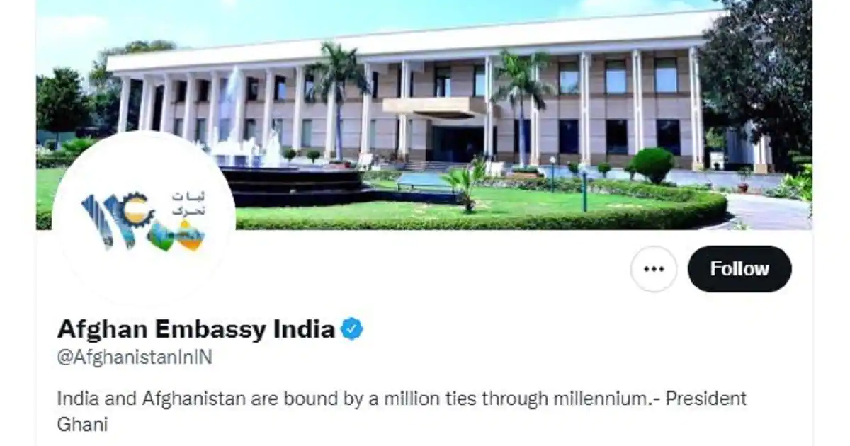 Afghan Embassy in India claims 'lost access' to Twitter account